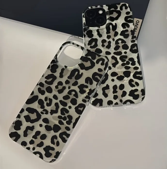 Funda Animal Print Plateada
